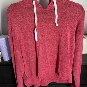 Hollister Red Heathered Lightweight Hoodie - L